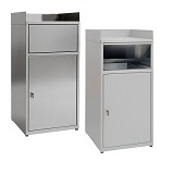 Stainless steel waste bin for empy tray