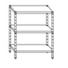 Stainless steel shelves 150 cm