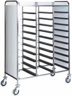Trolleys tray holder in steel 