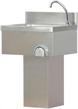 Stainless steel hand wash basin with or without knee control