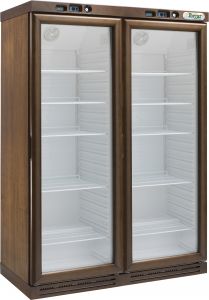 KL2792N Wine cabinet with static refrigeration - 310 + 310 liters -LIGHT WALNUT COLOR