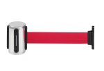 T103391 Wall mounted retractable Red belt Stainless steel receptacle 2 meters