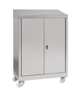 IN-699.04 Gabinete de escritorio con 2 puertas en AISI 304 - dim. 80x40x115 H