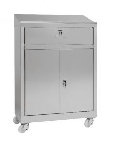 IN-699.04.430C Cabinet desk with 2 doors cabinet with drawer in AISI 430 - dim. 80x40x115 H