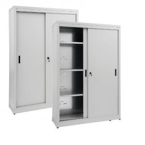 IN-Z.690.12.60 Gabinete de almacenamiento con puertas corredizas de zinc plastificado 120x60x180 H