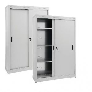IN-Z.690.14.60 Gabinete de almacenamiento con puertas correderas recubierto de zinc 140x60x180 H