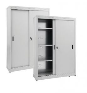 IN-Z.690.16.60 Gabinete de almacenamiento con puertas correderas cincado 160x60x180 H