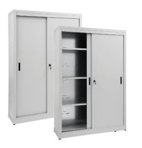 IN-Z.690.18.60 Gabinete de almacenamiento con puertas corredizas de zinc plastificado 180x60x180 H