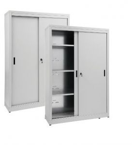 IN-Z.690.20.60 Gabinete de almacenamiento con puertas corredizas de zinc plastificado200x60x180 H
