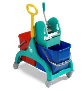 00006188 Nick Tec Double Trolley With Ring Handle - GREEN FRAME AND STRIPPER