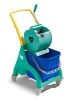 00066249 Single Nick Dry Cart With U Handle - Green Frame And Wringer