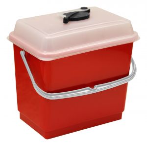 00003381 4 L Bucket With Cover - Red