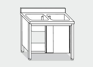 LT1010 Wash Cabinet on stainless steel