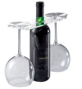EB00201 GAFAS - Expositor para vino y copas para botellas con agujero 3,3 cm