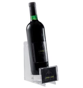 EV04201 EASY 3  Espositore vino con sede targhetta per bottiglie ø 8,2 cm