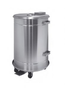 T792070 Mobile watertight container in AISI 304 stainless steel with pedal 70 liters