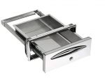 ICCSPC40 Service drawer in stainless steel drawer depth 44.4 cm with stainless steel key