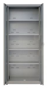 IN-Z.694.20 Storage Cabinet with 2 Plasticized Zinc Doors 60x40x180 H