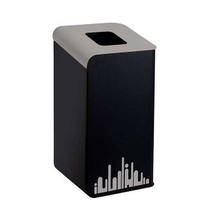 T789292 Waste bin with black front and gray profiles 80 L