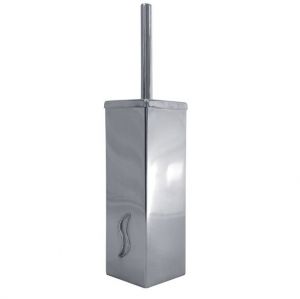 T130822 Wall mounted brush holder in polished AISI 304 stainless steel