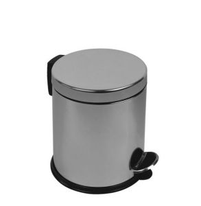 T913050 Shiny stainless steel pedal bin 5 litres