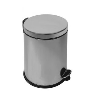 T913120 Shiny stainless steel pedal bin 12 litres