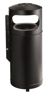 T776001 Corbeille anti-feu avec cendrier pour espaces extérieurs 110 litres